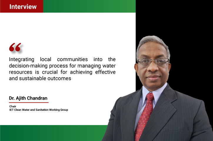 Interview with IET: Pioneering Sustainability Efforts and Combating Water Scarcity for Global Impact